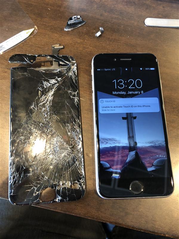Black iPhone 6S Screen Repair Waukesha