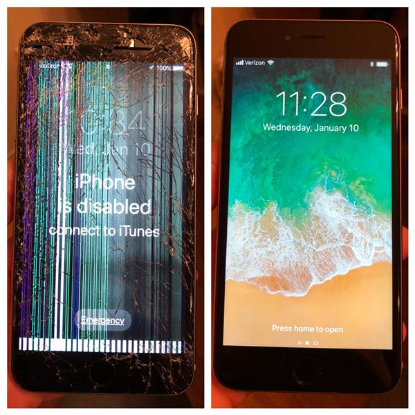 Black iPhone 7 Screen Repair Waukesha 2
