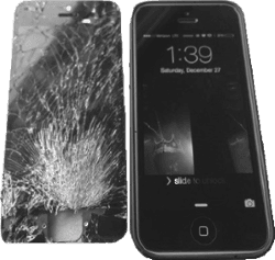 Smart Tech replaced the cracked screen on this iPhone for a Grafton customer. iPhone repair & screen replacement in Grafton