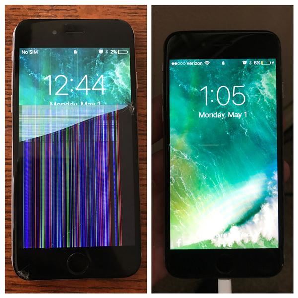 Cracked iPhone 7S Screen Repair