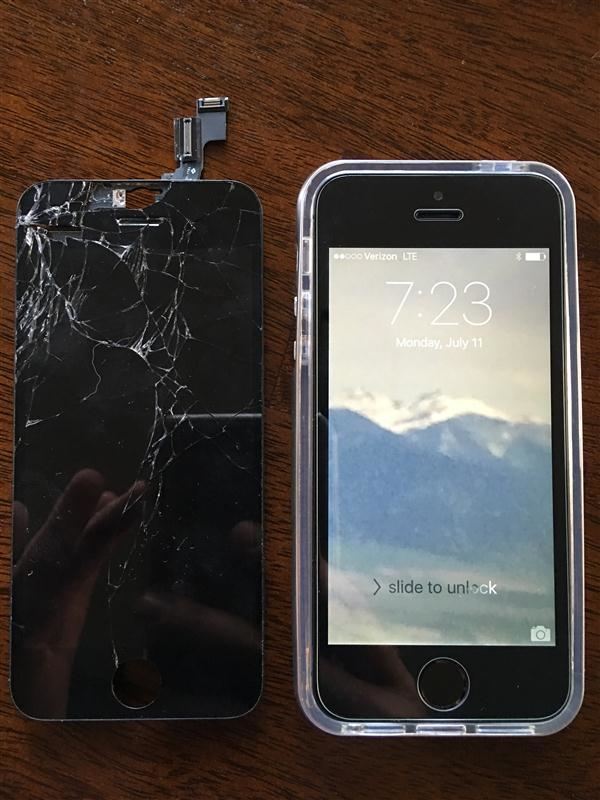 iPhone 5s Shattered Screen Replacement