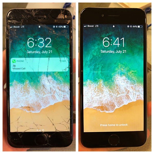 Black iPhone 8 Repair Waukesha