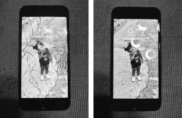 Before and after photos of iPhone repaired by Smart Tech